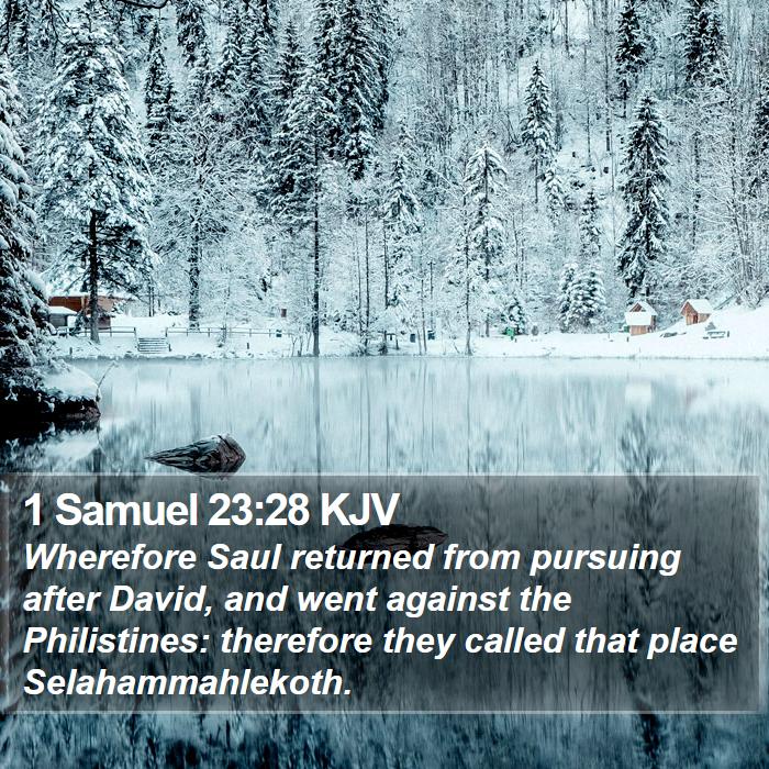 1 Samuel 23:28 KJV Bible Study