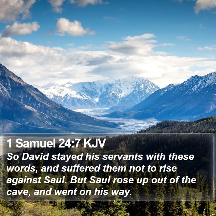 1 Samuel 24:7 KJV Bible Study