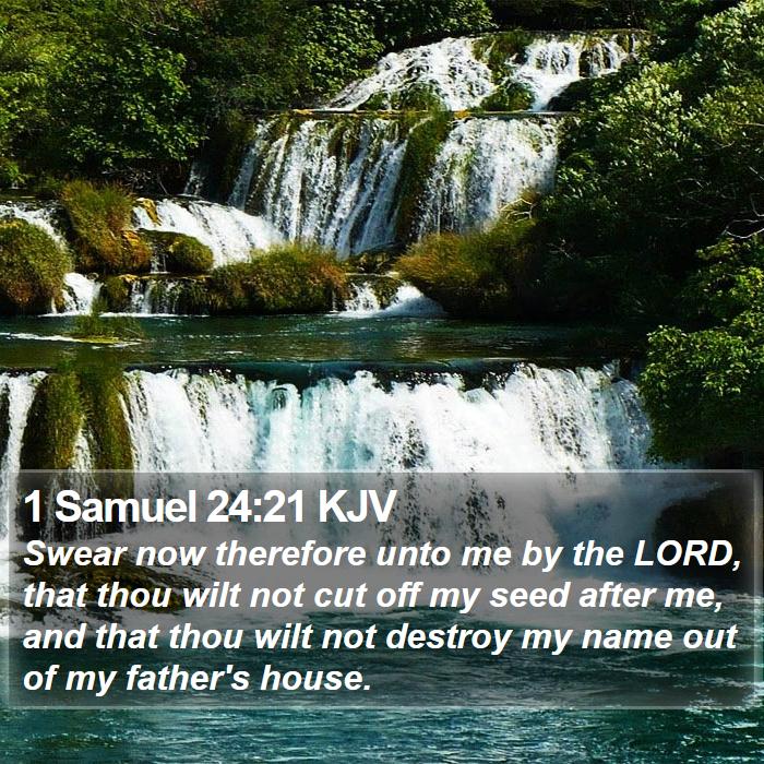 1 Samuel 24:21 KJV Bible Study