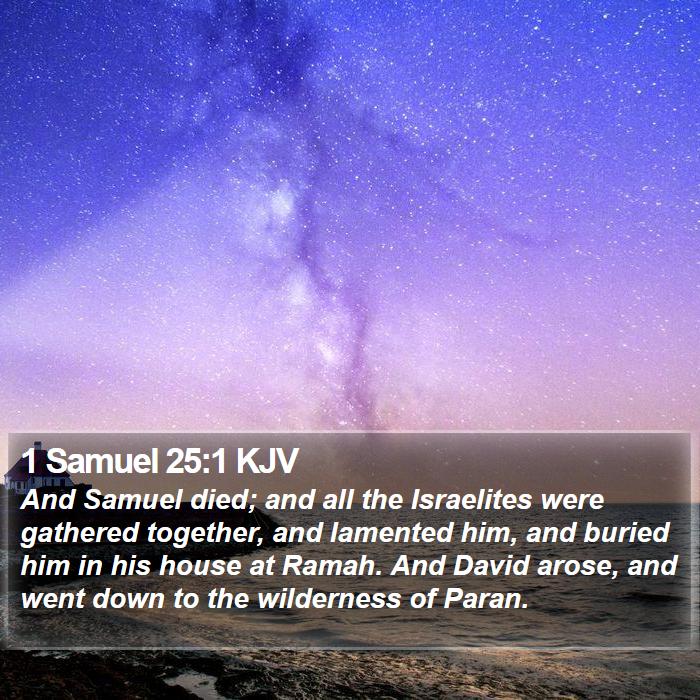 1 Samuel 25:1 KJV Bible Study