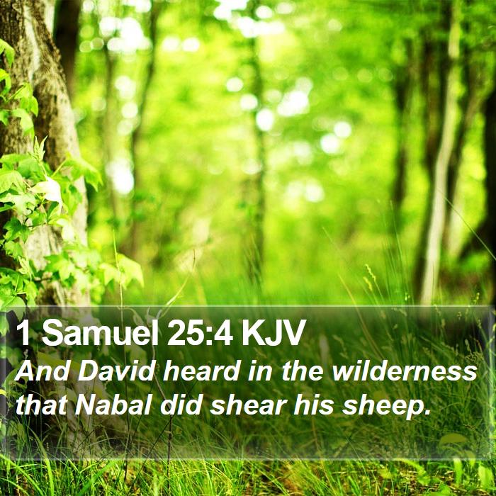 1 Samuel 25:4 KJV Bible Study