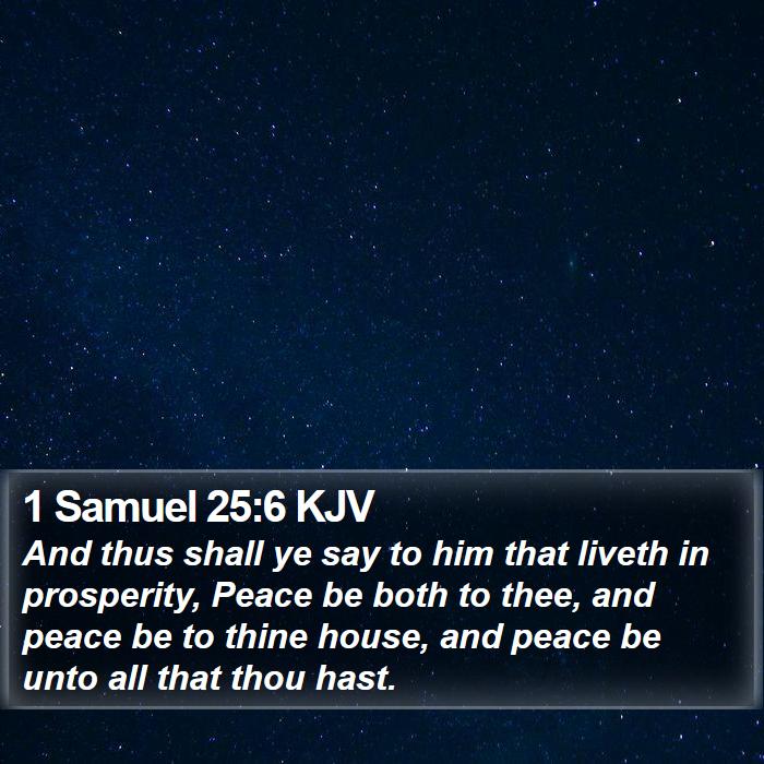 1 Samuel 25:6 KJV Bible Study