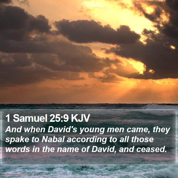 1 Samuel 25:9 KJV Bible Study