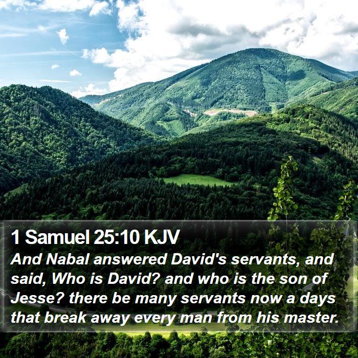 1 Samuel 25:10 KJV Bible Study