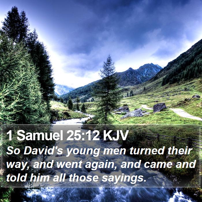 1 Samuel 25:12 KJV Bible Study