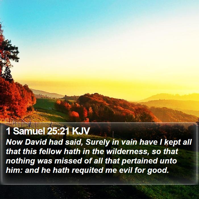 1 Samuel 25:21 KJV Bible Study