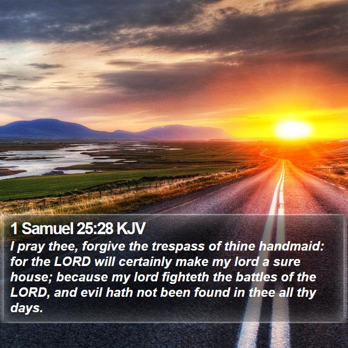 1 Samuel 25:28 KJV Bible Study