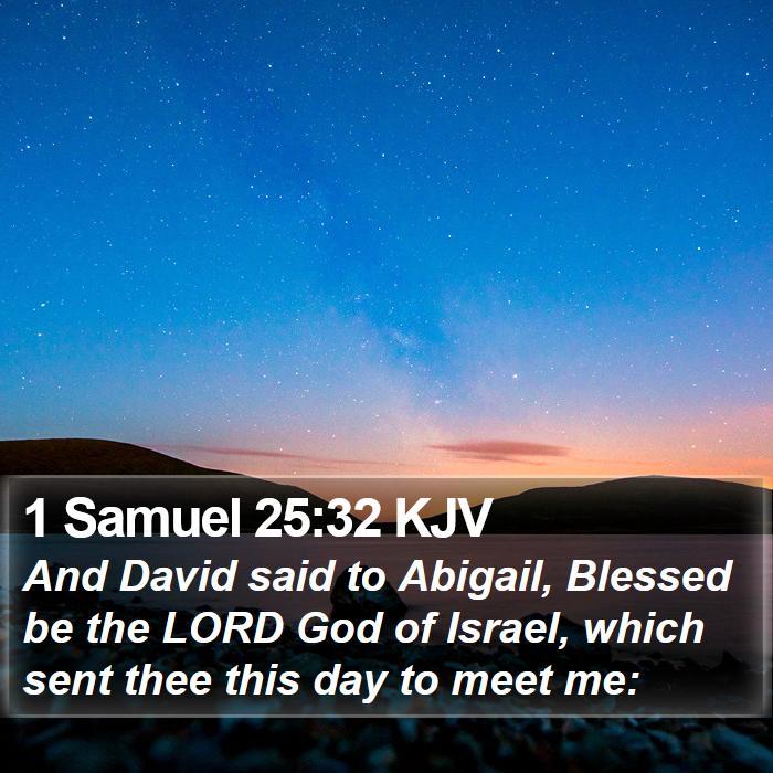 1 Samuel 25:32 KJV Bible Study