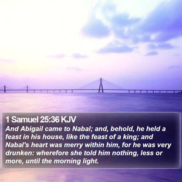 1 Samuel 25:36 KJV Bible Study