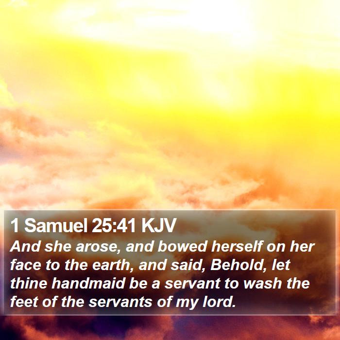 1 Samuel 25:41 KJV Bible Study