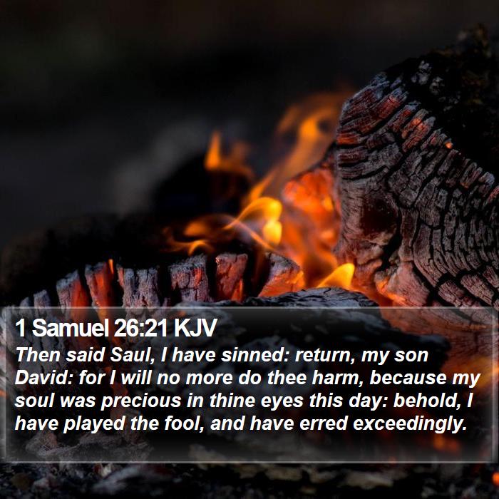 1 Samuel 26:21 KJV Bible Study