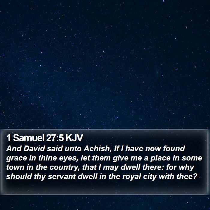 1 Samuel 27:5 KJV Bible Study