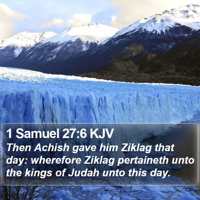 1 Samuel 27:6 KJV Bible Study