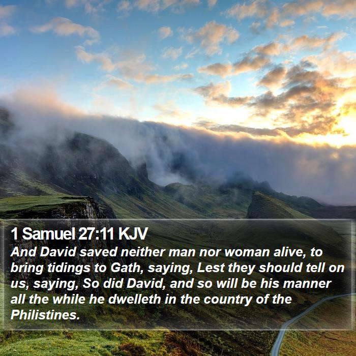 1 Samuel 27:11 KJV Bible Study