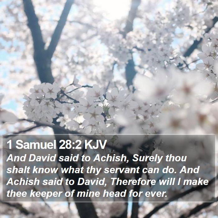 1 Samuel 28:2 KJV Bible Study