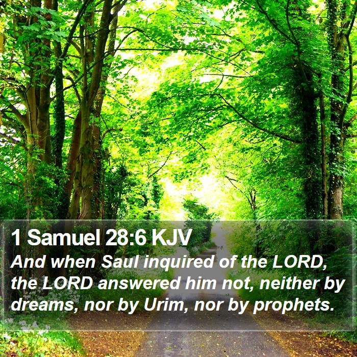 1 Samuel 28:6 KJV Bible Study