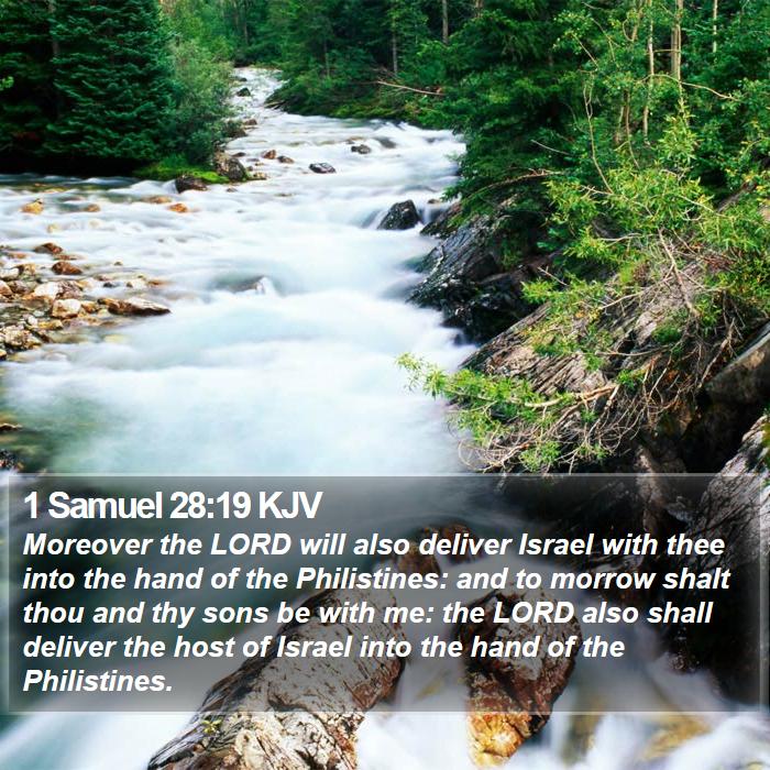 1 Samuel 28:19 KJV Bible Study