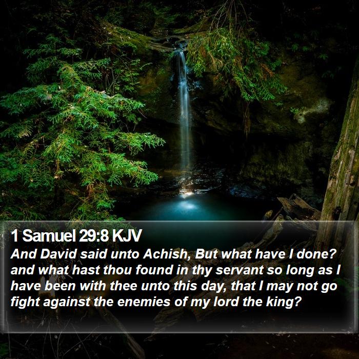 1 Samuel 29:8 KJV Bible Study