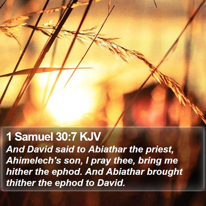 1 Samuel 30:7 KJV Bible Study