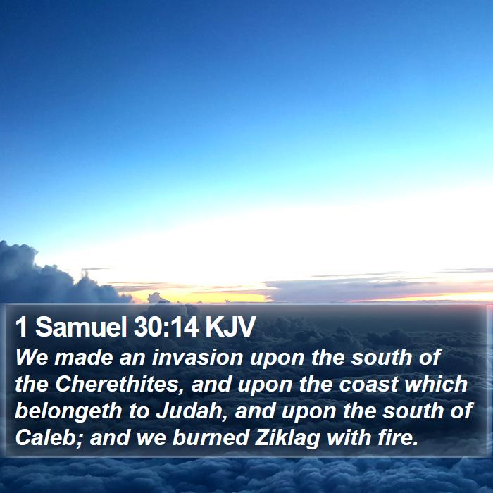 1 Samuel 30:14 KJV Bible Study