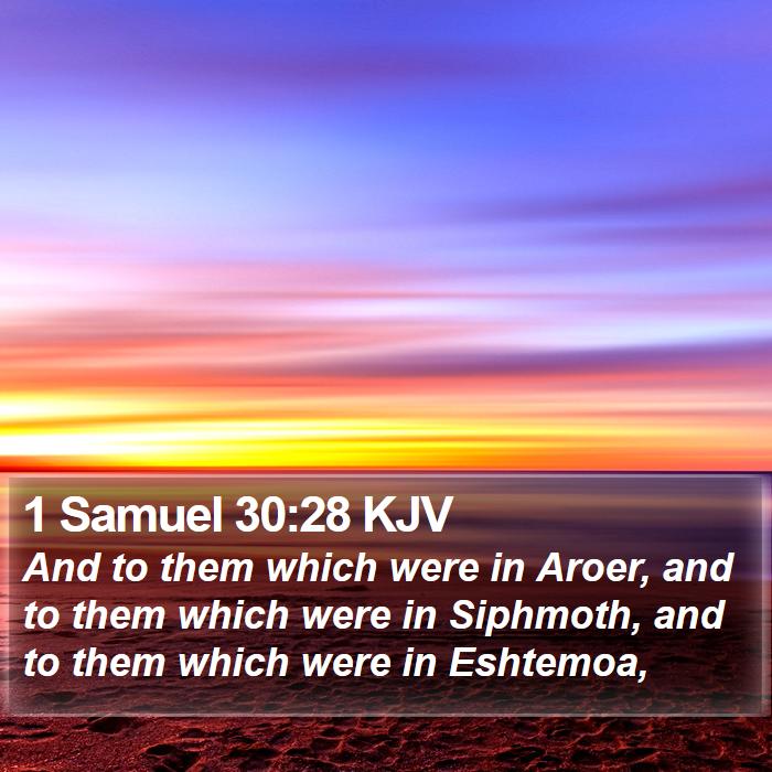 1 Samuel 30:28 KJV Bible Study