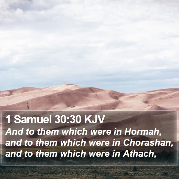 1 Samuel 30:30 KJV Bible Study