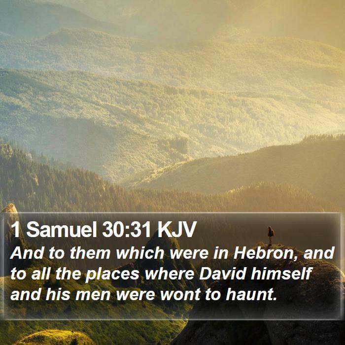 1 Samuel 30:31 KJV Bible Study