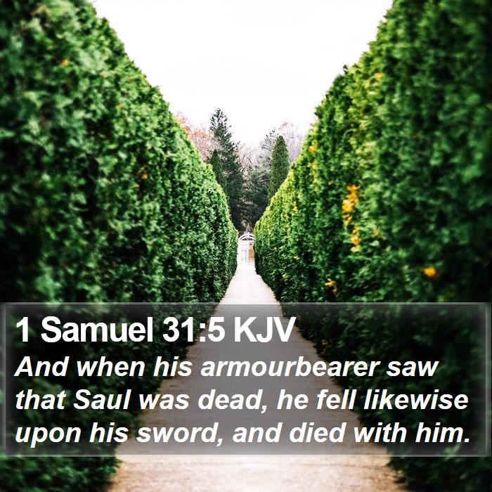 1 Samuel 31:5 KJV Bible Study