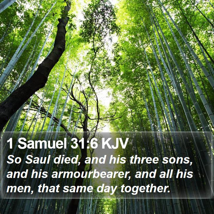 1 Samuel 31:6 KJV Bible Study