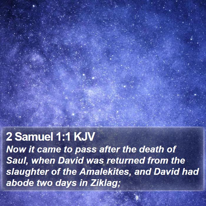 2 Samuel 1:1 KJV Bible Study