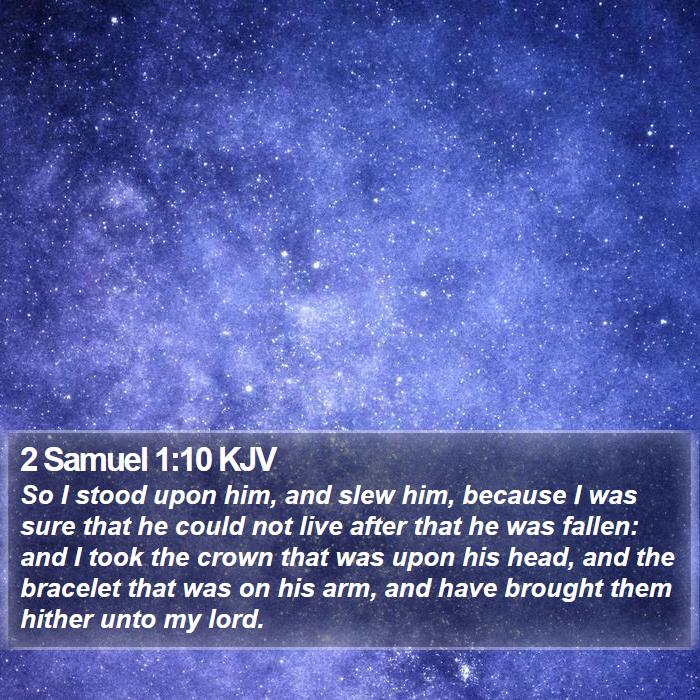 2 Samuel 1:10 KJV Bible Study