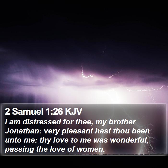 2 Samuel 1:26 KJV Bible Study