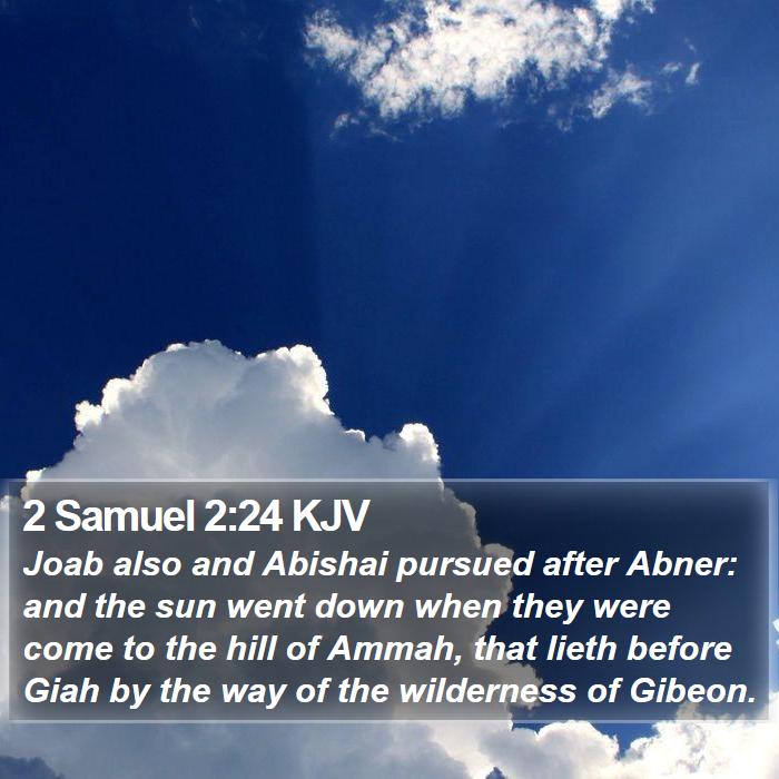 2 Samuel 2:24 KJV Bible Study