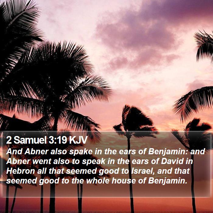 2 Samuel 3:19 KJV Bible Study