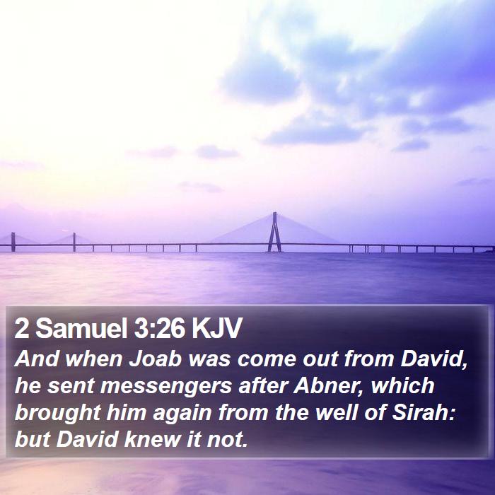 2 Samuel 3:26 KJV Bible Study