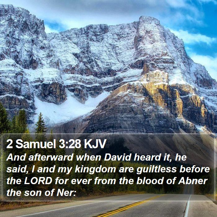 2 Samuel 3:28 KJV Bible Study