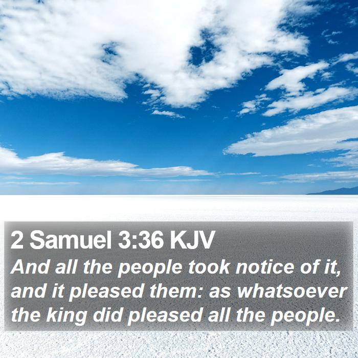 2 Samuel 3:36 KJV Bible Study