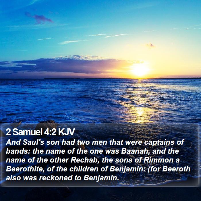 2 Samuel 4:2 KJV Bible Study