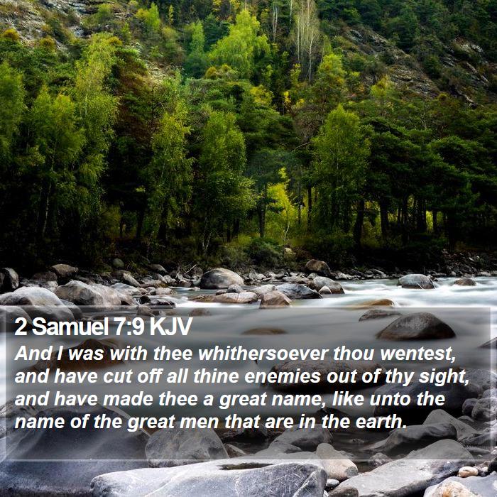 2 Samuel 7:9 KJV Bible Study