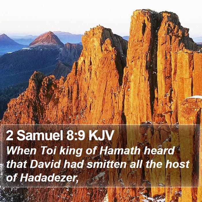 2 Samuel 8:9 KJV Bible Study