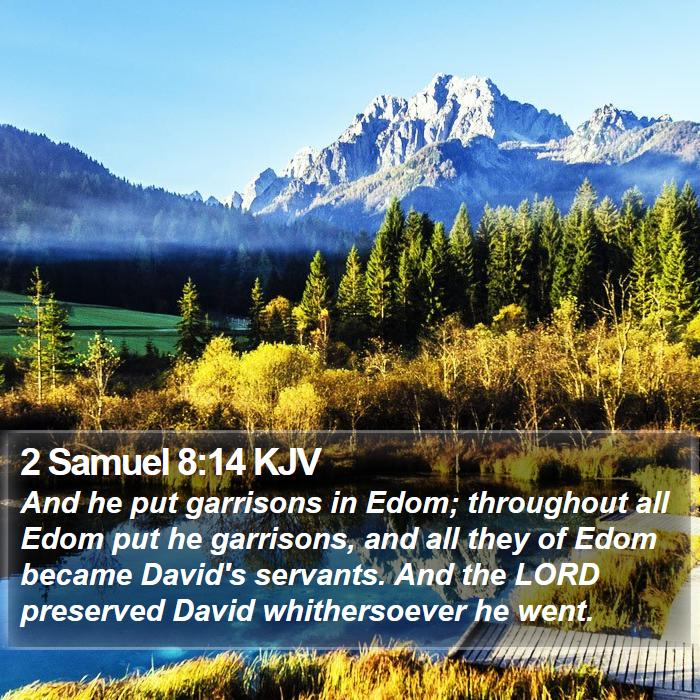 2 Samuel 8:14 KJV Bible Study