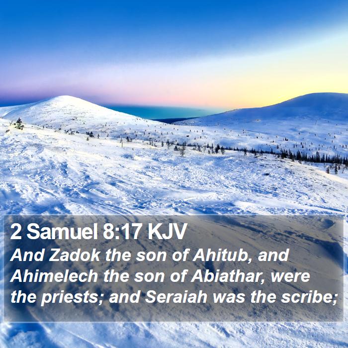 2 Samuel 8:17 KJV Bible Study