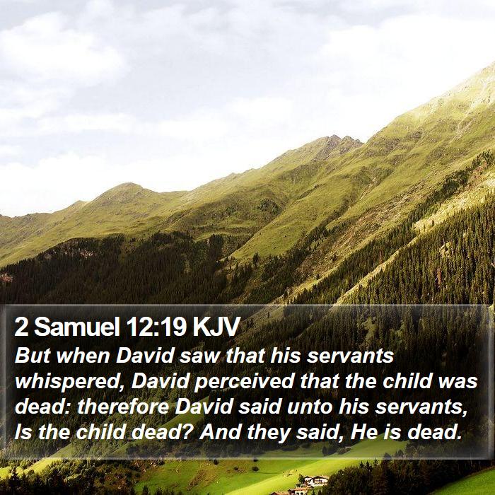 2 Samuel 12:19 KJV Bible Study