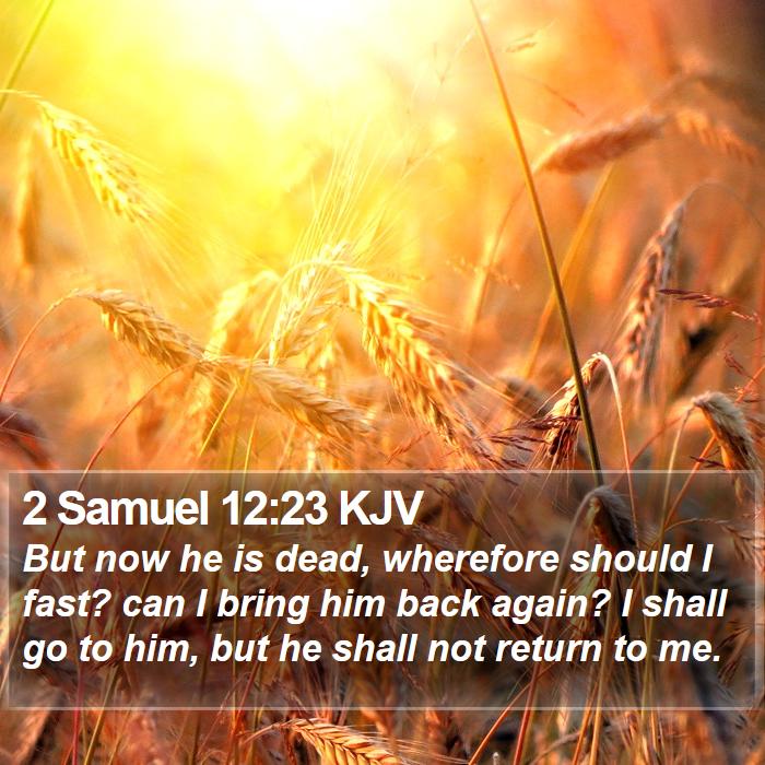 2 Samuel 12:23 KJV Bible Study