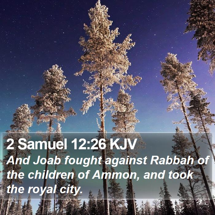 2 Samuel 12:26 KJV Bible Study