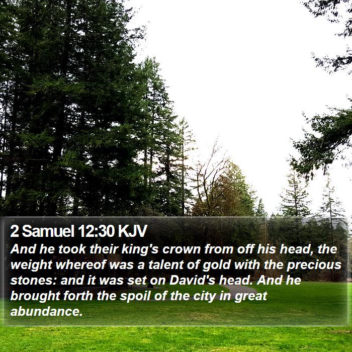 2 Samuel 12:30 KJV Bible Study