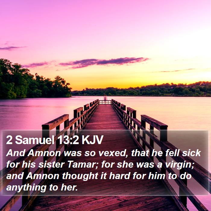 2 Samuel 13:2 KJV Bible Study