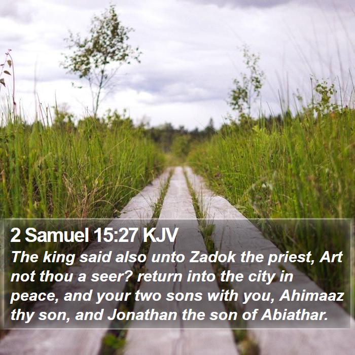 2 Samuel 15:27 KJV Bible Study
