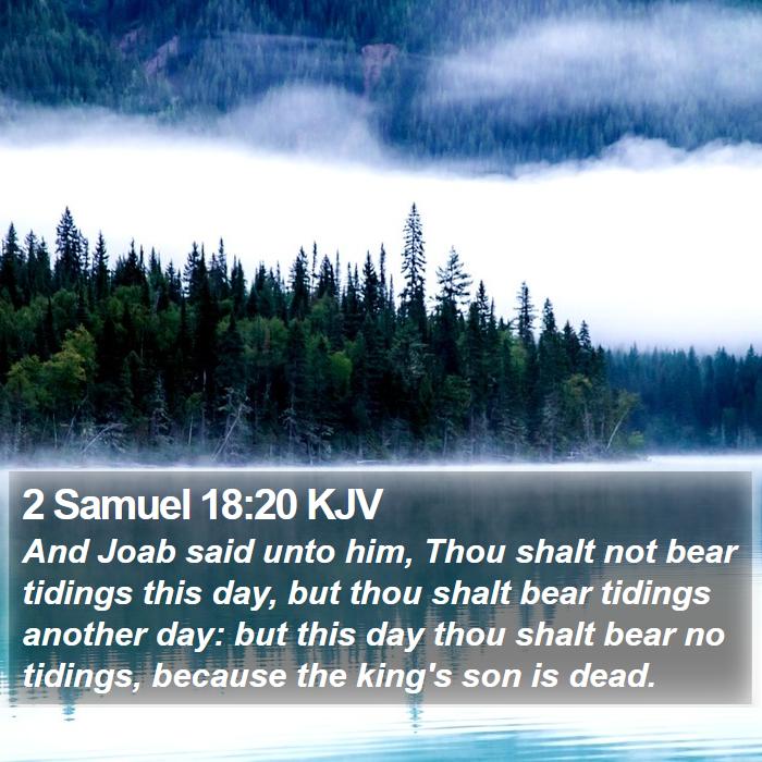 2 Samuel 18:20 KJV Bible Study