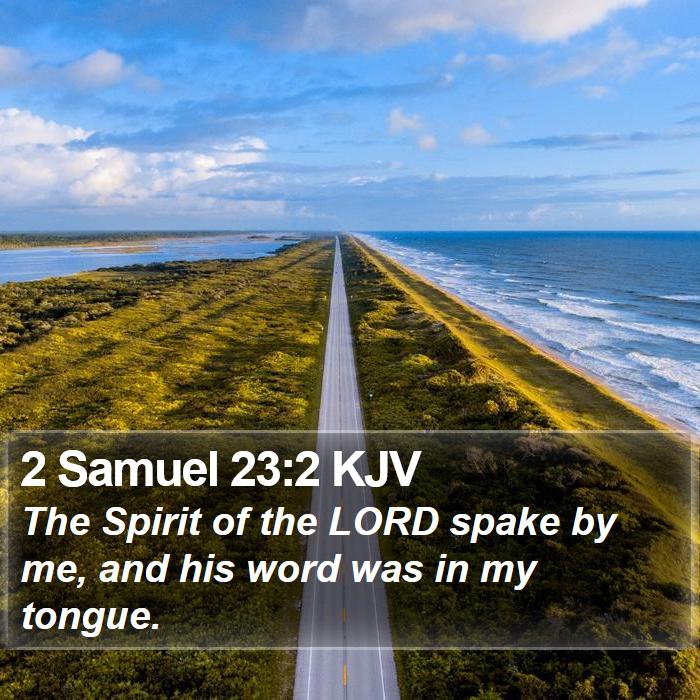 2 Samuel 23:2 KJV Bible Study